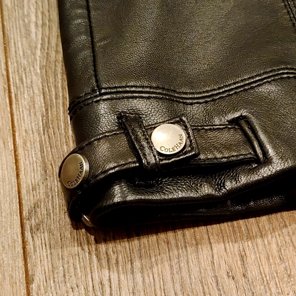 Cole Hann Lambskin Leather Jacket - Picture 7 of 11